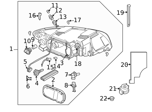 Bulbs - Chassis for 2006 Volvo V50 #3