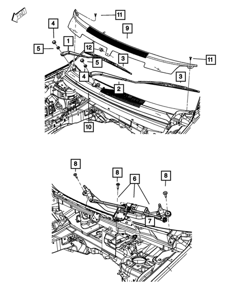 Wiper and Washer System for 2010 Dodge Journey #3