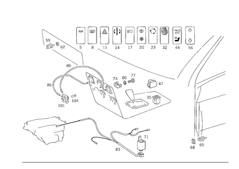 Switches & Switch Brightness Follow-Up for 1988 Mercedes-Benz 560SEL #0