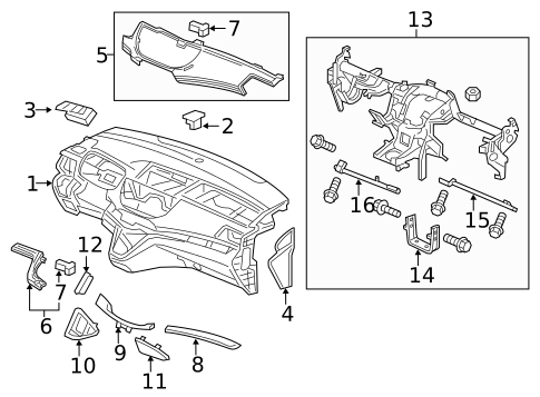 Instrument Panel for 2015 Honda CR-V #0