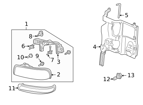 Headlamp Components for 2006 Chevrolet Suburban 2500 #0