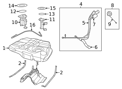 Fuel System Components for 2018 Dodge Journey #0