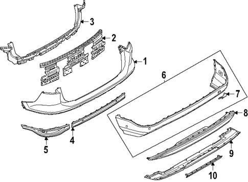 Bumper & Components - Rear for 2025 Audi SQ6 e-tron #0