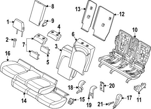Rear Seat Components for 2025 Mini Countryman #0