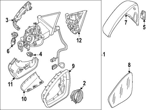 Outside Mirrors for 2025 Audi Q6 e-tron #0