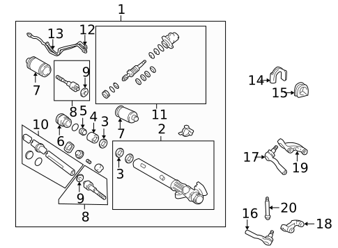 Steering Gear & Linkage for 2001 Toyota Land Cruiser #0