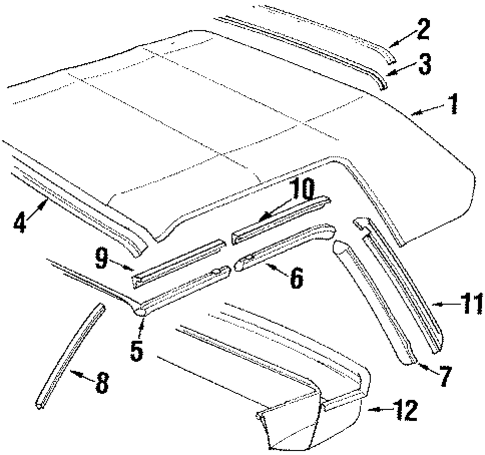 Folding Top for 1991 Pontiac Sunbird #1