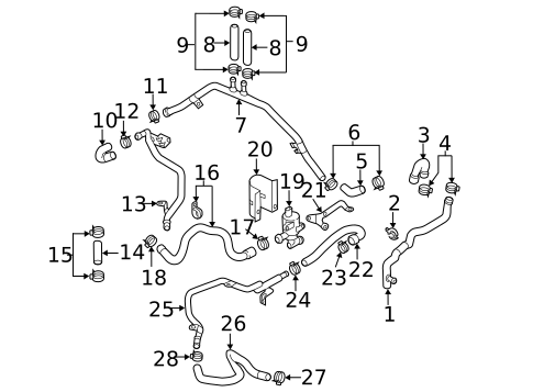 Hoses & Lines for 2018 Audi S6 #1