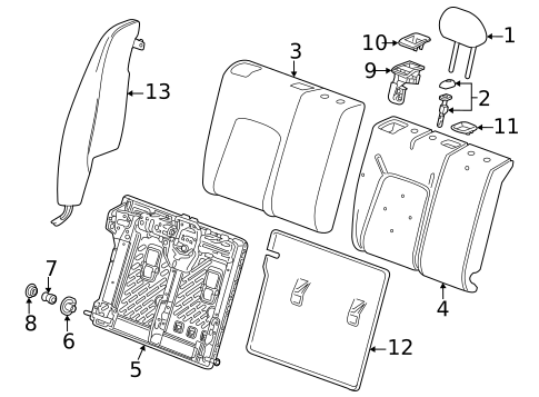 Driver Seat Components for 2022 Chevrolet Silverado 1500 LTD #21