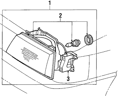 Headlamp Components for 1984 Toyota Tercel #1