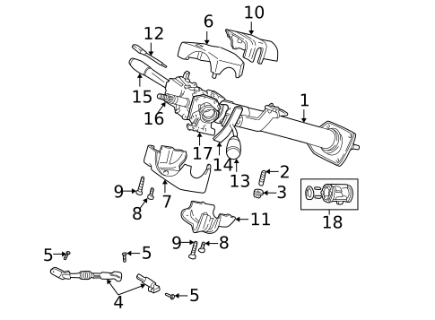 Shroud, Switches & Levers for 1999 Dodge Durango #0