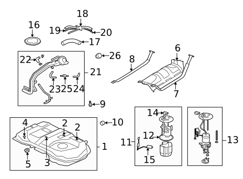 Fuel System Components for 2007 Mitsubishi Outlander #0