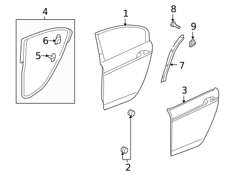 Door & Components for 2010 Honda Accord Crosstour #0