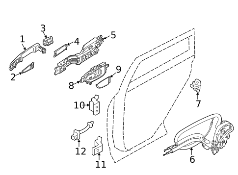 Rear Door for 2012 Nissan Murano #1