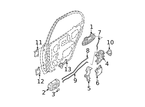 Rear Door for 2003 Nissan Altima #1