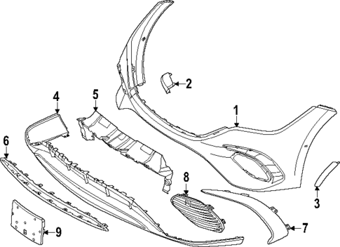 Bumper & Components - Front for 2024 Mercedes-Benz EQE AMG® #2