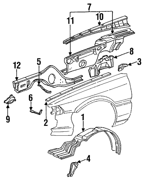 Inner Components for 1988 Toyota Camry #1