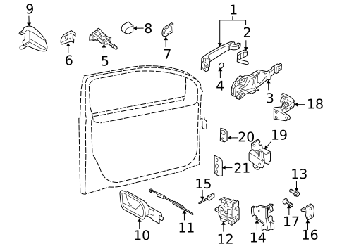 Lock & Hardware for 2009 Volkswagen Rabbit #1
