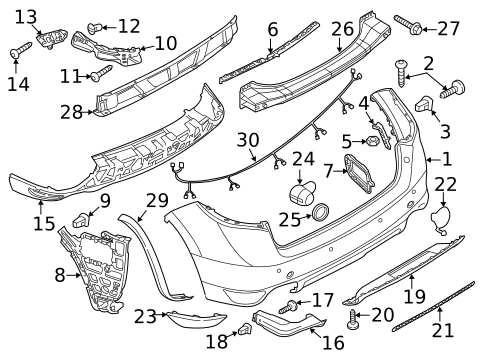 Bumper & Components - Rear for 2013 Porsche Cayenne #0