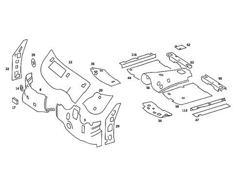 Insulation in Passenger and Luggae Compartment for 1984 Mercedes-Benz 380SE #0