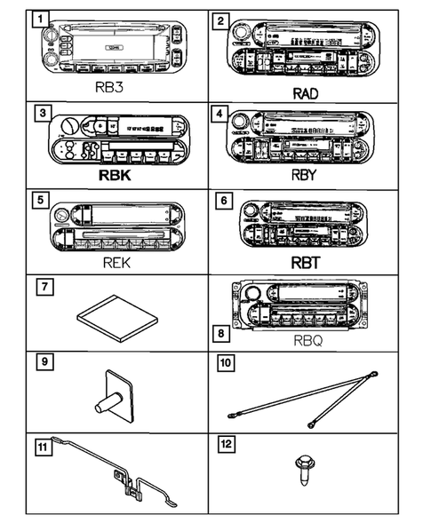 Radio, Antenna, and Speakers for 2006 Jeep Wrangler #1