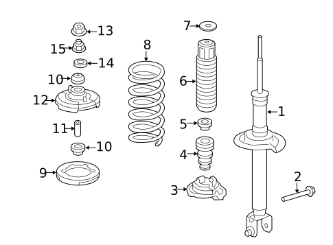 Shocks & Components for 2017 Honda Accord #1