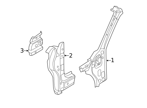 Hinge Pillar for 2016 Volkswagen Beetle #1
