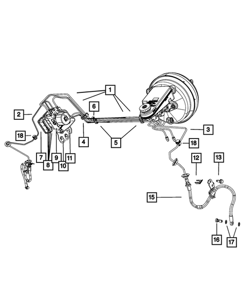 Hydraulic Control Unit, Brake Tubes and Hoses for 2008 Chrysler Sebring #0
