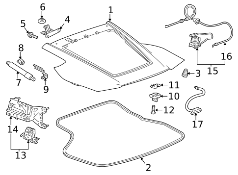 Trunk for 2014 Chevrolet Corvette #2