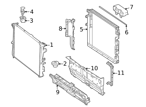 Radiator & Components for 2024 Mercedes-Benz GLE580 #1