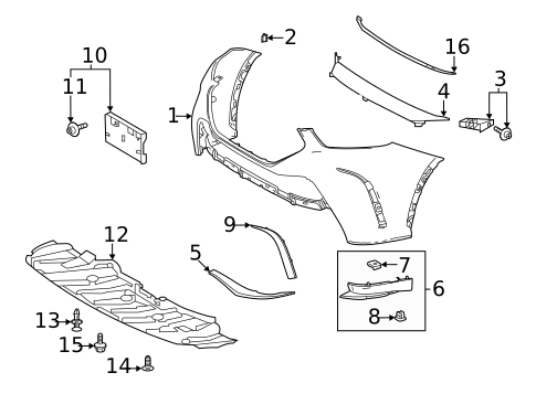 Bumper & Components - Front for 2024 Toyota Highlander #0