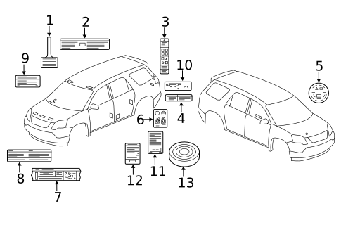 Labels for 2012 Buick Enclave #0
