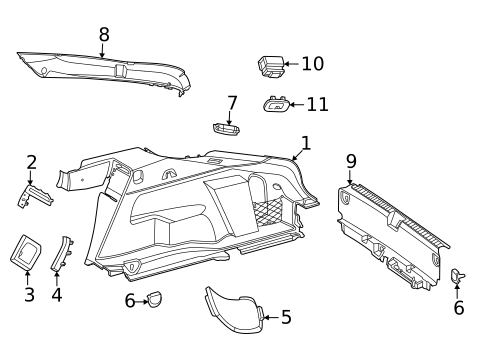 Interior Trim - Rear Body for 2025 Mercedes-Benz EQS AMG #3