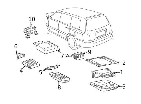 Entertainment System Components for 2007 Toyota Highlander #1