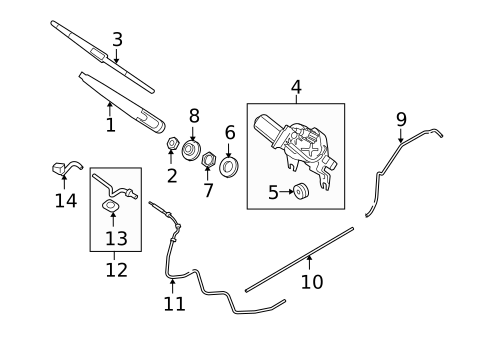 Wiper & Washer Components for 2006 Kia Rio5 #1