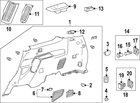 Interior Trim - Quarter Panels for 2025 Toyota Land Cruiser #0