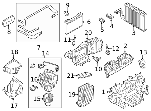 Evaporator & Heater Components for 2014 BMW M6 #0