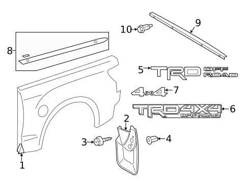 Exterior Trim - Pick UP Box for 2018 Toyota Tundra #0