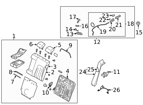 Rear Seat Components for 2018 Mazda 6 #0