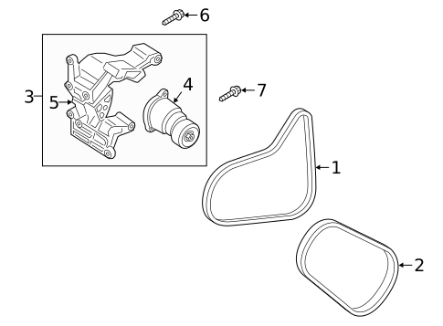Belts & Pulleys for 2019 Hyundai Santa Fe #0