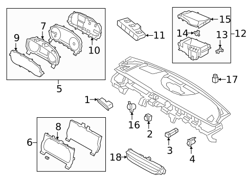 Cluster & Switches for 2019 Kia K900 #0