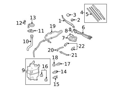 Wiper & Washer Components for 2014 Toyota Venza #0