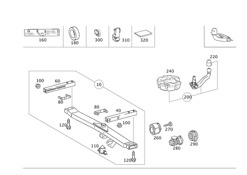 Trailer Coupling for 1999 Mercedes-Benz E430 #1