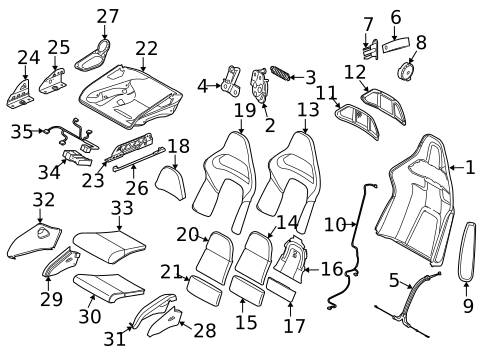 Air Bag Components for 2012 Porsche 911 #1