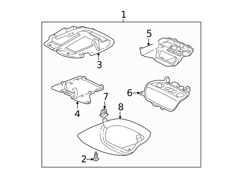 Overhead Console for 2003 Chevrolet Impala #0