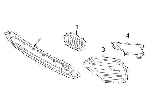 Grille & Components for 2019 BMW X4 #1