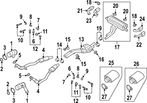 Exhaust Components for 2020 Porsche Cayenne #0
