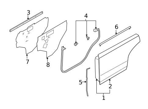 Door & Components for 2004 INFINITI M45 #1