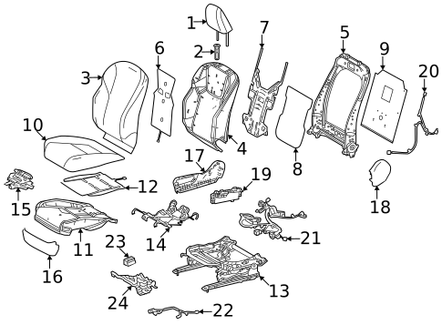 Passenger Seat Components for 2023 Lexus NX350h #0