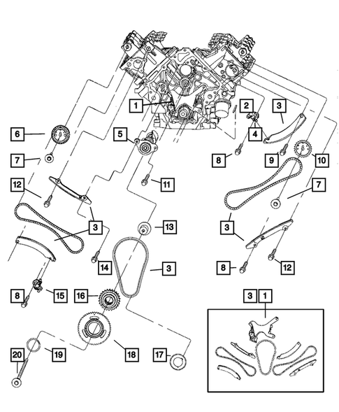 Timing Belt and Cover for 2006 Jeep Commander #0